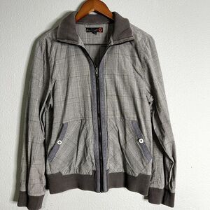 Guess Charcoal Plaid Shirt Jacket